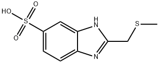 2-[(メチルチオ)メチル]-1H-ベンゾイミダゾール-5-スルホン酸 化学構造式
