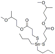 3-methoxybutyl 11,11-dibutyl-3-methyl-7-oxo-2,6-dioxa-10,12-dithia-11-stannapentadecan-15-oate Structure