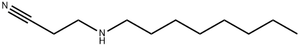 3-(オクチルアミノ)プロパンニトリル 化学構造式