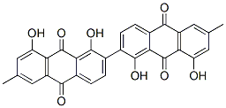 2,2'-ビ(1,8-ジヒドロキシ-6-メチルアントラキノン) 化学構造式