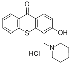 3-Hydroxy-4-piperidinomethylthioxanthone hydrochloride Struktur