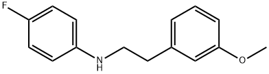 4-氟-N-(3-甲氧基苯乙基)苯胺 结构式