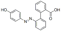 ar'-[(4-ヒドロキシフェニル)アゾ][1,1'-ビフェニル]-2-カルボン酸 化学構造式