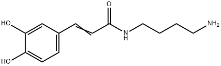 N-(4-Aminobutyl)-3-(3,4-dihydroxyphenyl)propenamide Structure
