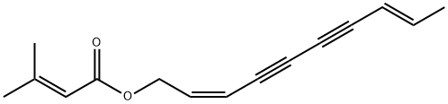 3-メチル-2-ブテン酸(2E,8Z)-2,8-デカジエン-4,6-ジイニル 化学構造式