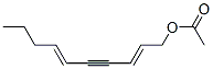 (2E,6E)-1-アセトキシ-2,6-デカジエン-4-イン 化学構造式