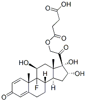 9-fluoro-11beta,16alpha,17,21-tetrahydroxypregna-1,4-diene-3,20-dione mono(hydrogen succinate) Structure