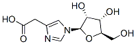 2-[1-[(2R,3R,4S,5R)-3,4-dihydroxy-5-(hydroxymethyl)oxolan-2-yl]imidazol-4-yl]acetic acid 化学構造式