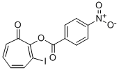 2,4,6-CYCLOHEPTATRIEN-1-ONE, 2-HYDROXY-3-IODO-, p-NITROBENZOATE Struktur