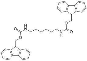 Carbamic acid, 1,6-hexanediylbis-, bis(9H-fluoren-9-ylmethyl) ester Struktur