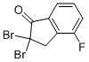 2,2-DIBROMO-2,3-DIHYDRO-4-FLUORO-1H-INDEN-1-ONE Struktur