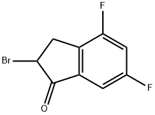 2-BROMO-4,6-DIFLUORO-2,3-DIHYDRO-1H-INDEN-1-ONE 结构式