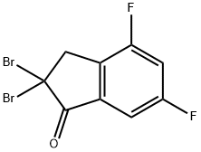 2,2-DIBROMO-4,6-DIFLUORO-2,3-DIHYDRO-1H-INDEN-1-ONE Struktur