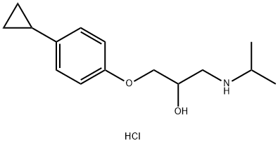 1-(4-cyclopropylphenoxy)-3-(propan-2-ylamino)propan-2-ol hydrochloride 化学構造式