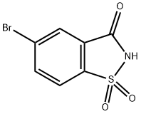 5-溴-1,2-苯异噻唑-3(2H)-酮 1,1-二氧化物, 29632-82-4, 结构式