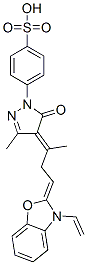 4-[4-[4-(3-ethyl-benzoxazol-2(3H)-ylidene)buten-2-ylidene]-4,5-dihydro-3-methyl-5-oxo-1H-pyrazol-1-yl]benzenesulphonic acid 结构式