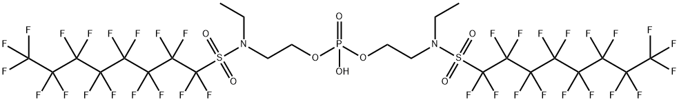 bis[2-[N-ethyl(heptadecafluorooctanesulphonyl)amino]ethyl] hydrogen phosphate,2965-52-8,结构式