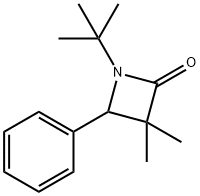1-tert-Butyl-3,3-dimethyl-4-phenylazetidin-2-one Struktur