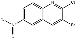3-BROMO-2-CHLORO-6-NITRO-QUINOLINE Struktur