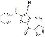 3-Furancarbonitrile,  4-amino-2-(phenylamino)-5-(2-thienylcarbonyl)- Struktur