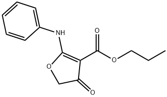 3-Furancarboxylic  acid,  4,5-dihydro-4-oxo-2-(phenylamino)-,  propyl  ester Struktur