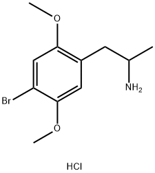 4-ブロモ-2,5-ジメトキシ-α-メチルベンゼンエタンアミン・塩酸塩 化学構造式