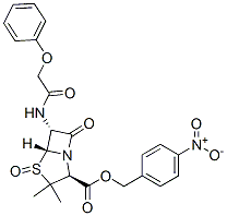 (4-NITROPHENYL)METHYL 3,3-DIMETHYL-4,7-DIOXO-6-[(2-PHENOXYACETYL)AMINO]-4位4-THIA-1-AZABICYCLO[3.2.0]HEPTANE-2-CARBOXYLATE, 29707-62-8, 结构式