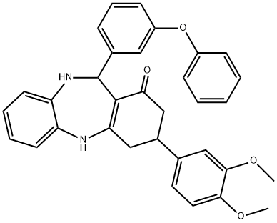 3-(3,4-DiMethoxyphenyl)-2,3,4,5,10,11-hexahydro-11-(3-phenoxyphenyl)-1H-dibenzo[b,e][1,4]diazepin-1-one price.