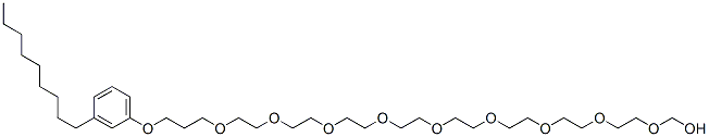 2-[2-[2-[2-[2-[2-[2-[2-[3-(3-nonylphenoxy)propoxy]ethoxy]ethoxy]ethoxy ]ethoxy]ethoxy]ethoxy]ethoxy]ethoxymethanol,29716-54-9,结构式