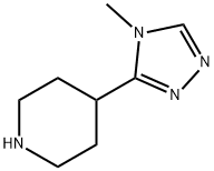 4-(4-甲基-4H-1,2,4-三唑-3-基)哌啶 结构式