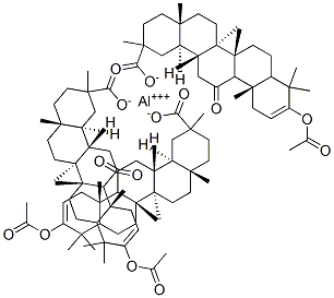 aluminium 3-acetoxy-11-oxoolean--2-ene-29-oate Struktur