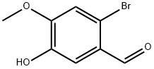 2-ブロモ-3-ヒドロキシ-4-メトキシベンズアルデヒド 化学構造式