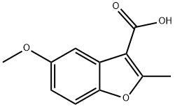 5-甲氧基-2-甲基-1-苯并呋喃-3-羧酸 结构式