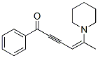1-フェニル-5-ピペリジノ-4-ヘキセン-2-イン-1-オン 化学構造式