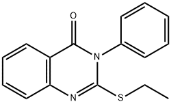 2-(エチルチオ)-3-フェニルキナゾリン-4(3H)-オン 化学構造式