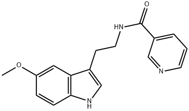 N-[2-(5-methoxy-1H-indol-3-yl)ethyl]pyridine-3-carboxamide 结构式