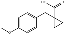 1-[(4-メトキシフェニル)メチル]シクロプロパン-1-カルボン酸 化学構造式