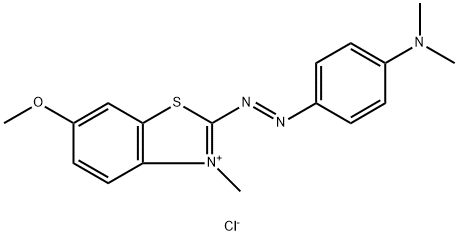2-[[4-(dimethylamino)phenyl]azo]-6-methoxy-3-methylbenzothiazolium chloride Struktur