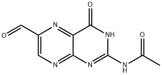 N-(6-formyl-4-oxo-1H-pteridin-2-yl)acetamide Struktur