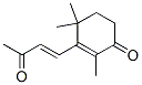 2,4,4-トリメチル-3-[(1E)-3-オキソ-1-ブテニル]-2-シクロヘキセン-1-オン 化学構造式