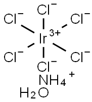 ヘキサクロロイリジウム(III)酸アンモニウム水和物 化学構造式