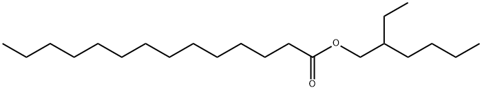 テトラデカン酸2-エチルヘキシル 化学構造式