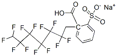 2-[(2,2,3,3,4,4,5,5,6,6,7,7-ドデカフルオロヘプチルオキシ)カルボニル]ベンゼンスルホン酸ナトリウム 化学構造式