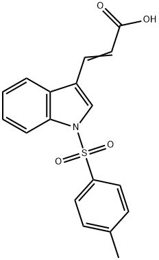 3-(1-[(4-METHYLPHENYL)SULFONYL]-1H-INDOL-3-YL)ACRYLIC ACID 化学構造式