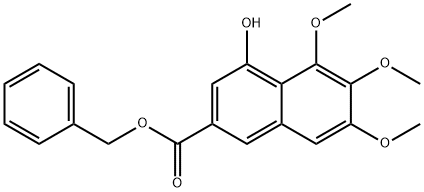 2-Naphthalenecarboxylic acid, 4-hydroxy-5,6,7-triMethoxy-, phenylMethyl ester Struktur