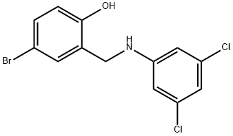 4-BROMO-2-[(3,5-DICHLOROANILINO)METHYL]BENZENOL Struktur