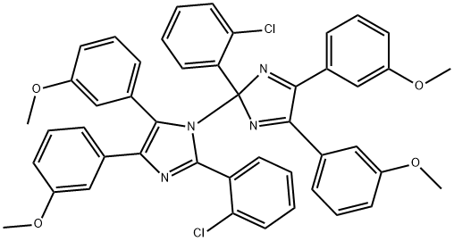 2-(2-Chlorophenyl)-1-[2-(2-chlorophenyl)-4,5-bis(3-methoxyphenyl)-2H-imidazol-2-yl]-4,5-bis(3-methoxyphenyl)-1H-imidazole,29864-32-2,结构式