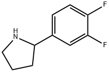 2-(3,4-二氟苯基)吡咯烷 结构式
