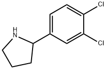 2-(3,4-DICHLOROPHENYL)PYRROLIDINE 化学構造式