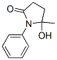 5-ヒドロキシ-5-メチル-1-フェニル-2-ピロリドン 化学構造式